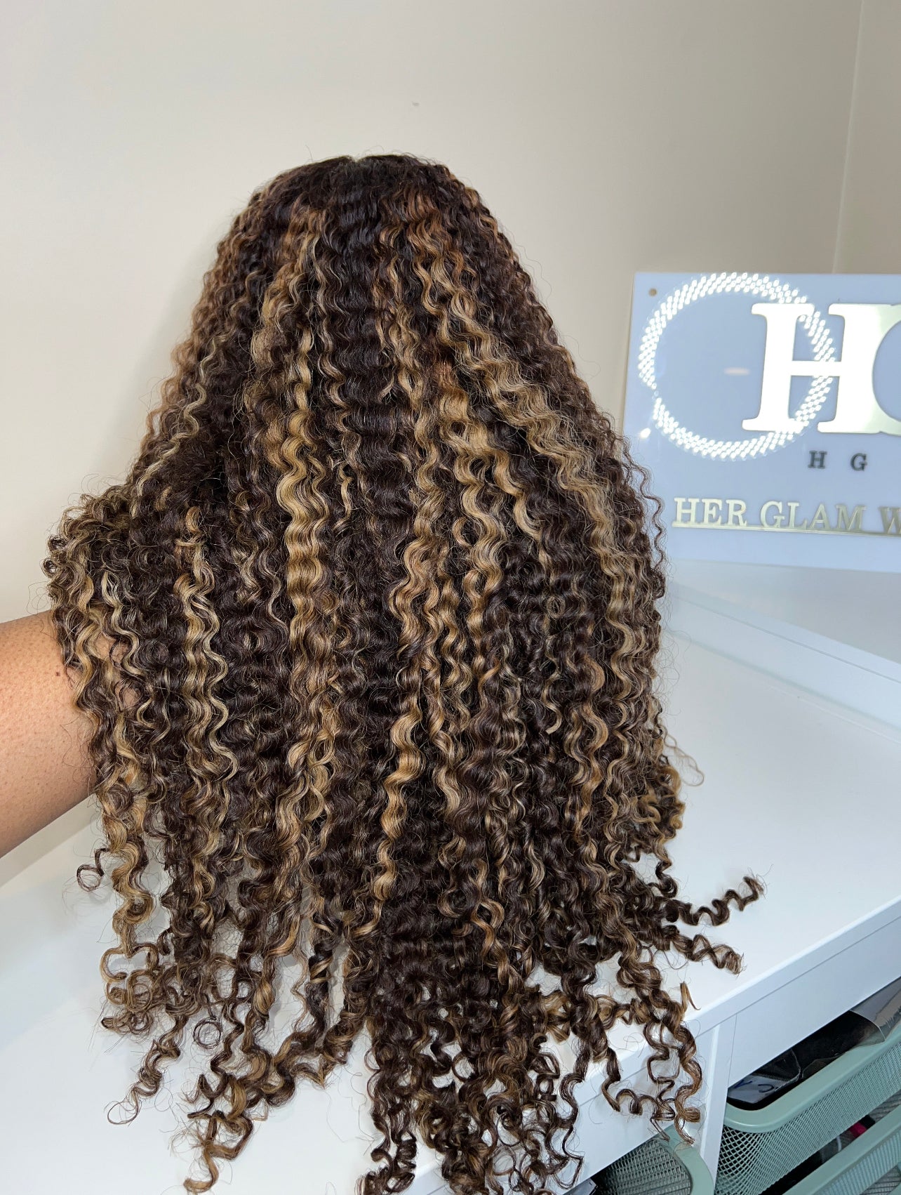CUSTOM MADE 4x4 HD CLOSURE (ASH /BLONDE HIGHLIGHTS