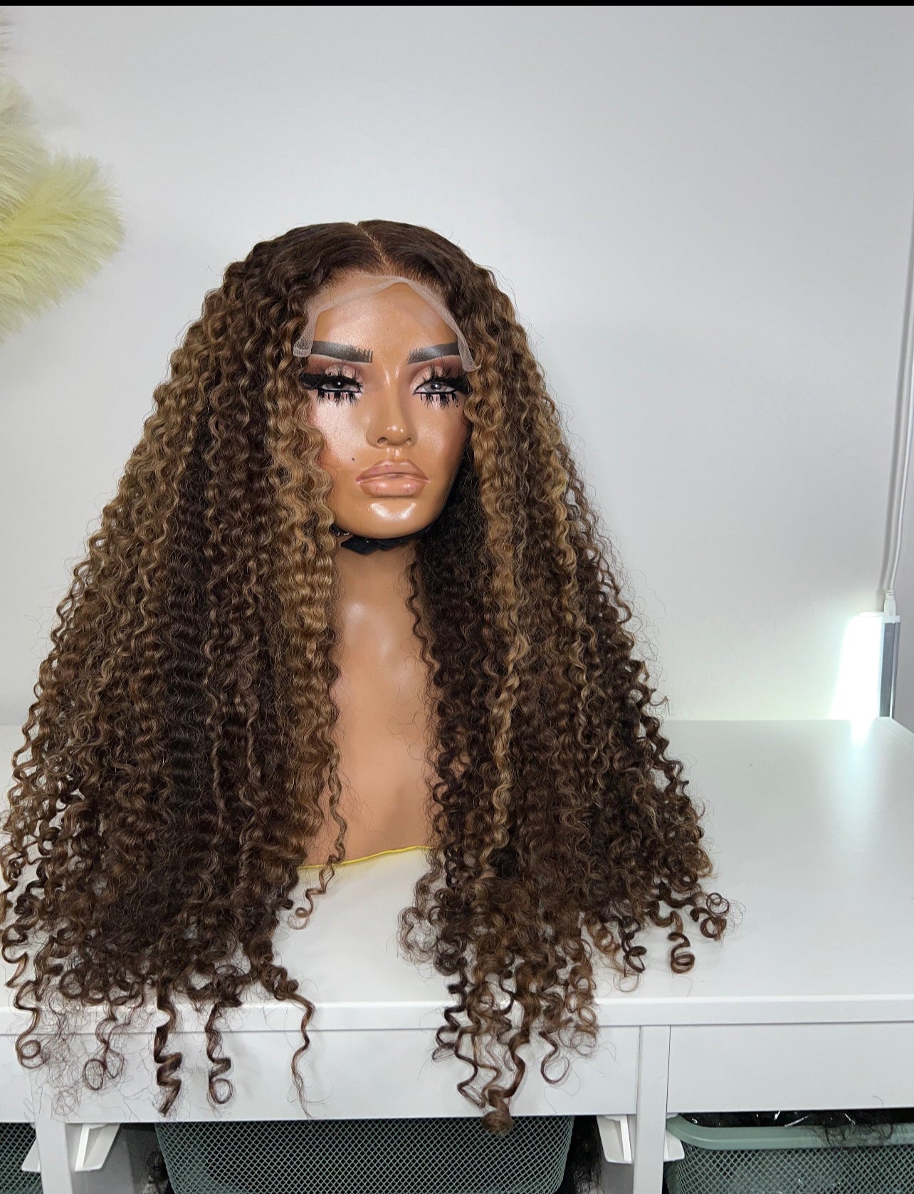 CUSTOM MADE 4x4 HD CLOSURE (ASH /BLONDE HIGHLIGHTS